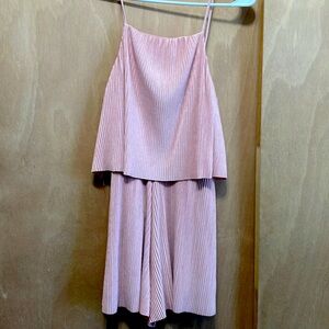 Pink ruffled romper